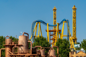Stuntfall • Vekoma Giant Inverted Boomerang • Parque Warner