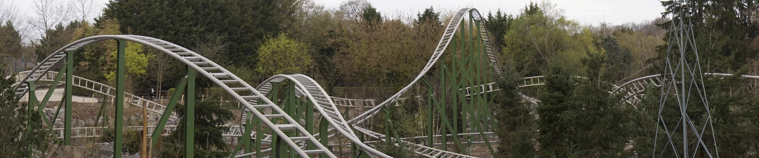 The roller coaster within the zoo